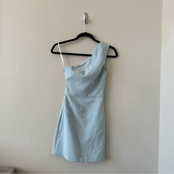 Nwt-Michael Costello X Revolve Ava Dress In Ice Blue - Picture 2 of 12
